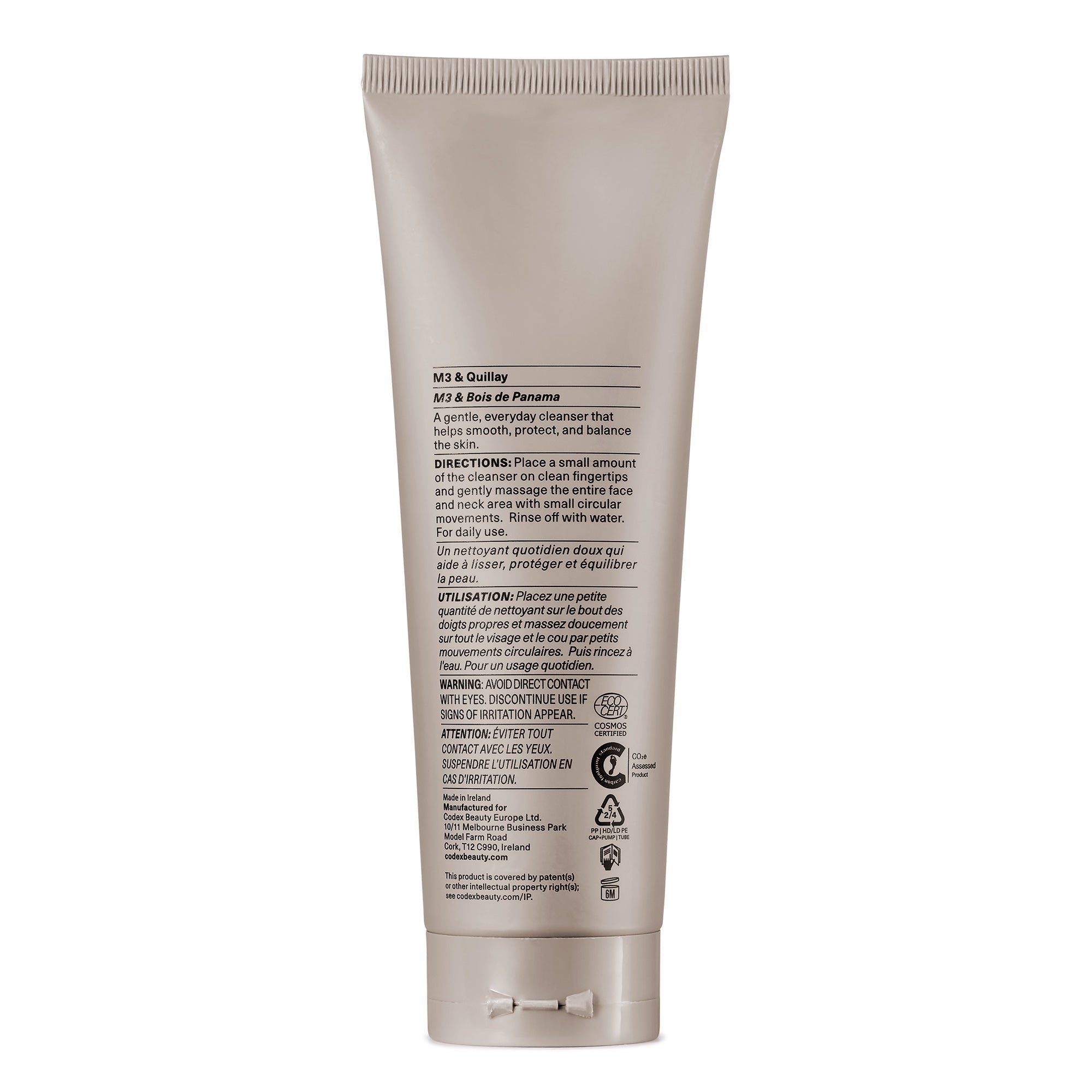 Image of the back view of a  bottle of Antu Refreshing Gel Cleanser - Codex Beauty.